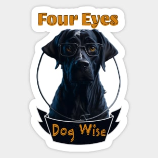 Dog with spectacles Sticker
